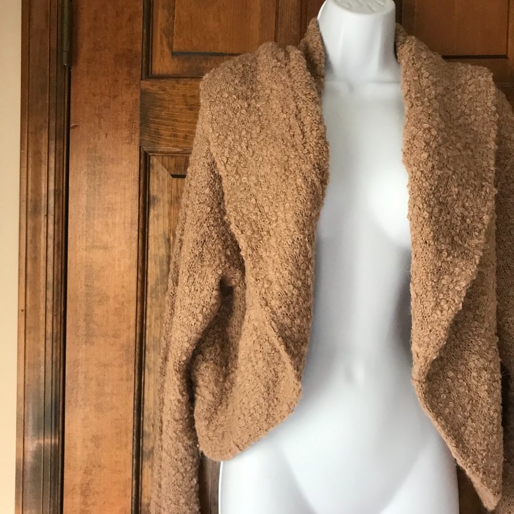 G.I.L.I. Brown Textured Open-Front Sweater - Picture 6 of 12